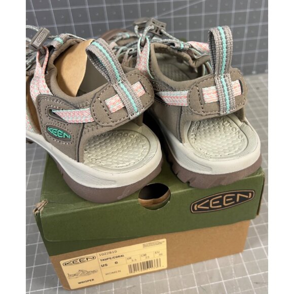 Keen Women’s Whisper Casual Sandals Sz. 6 US Taupe/Coral New - Picture 8 of 9